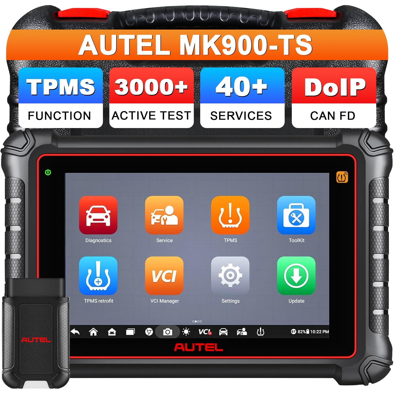 AUTEL MaxiCOM 自動車診断ツール MK900-TS Amazon.co.jp: Autel Scanner MaxiCOM MK900-TS, 2025 Android 11 双方